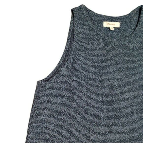 Madewell Swingy Fringe Tank Top Sleeveless Shirt Gray Knit Tweed F1612 Small - Picture 3 of 6